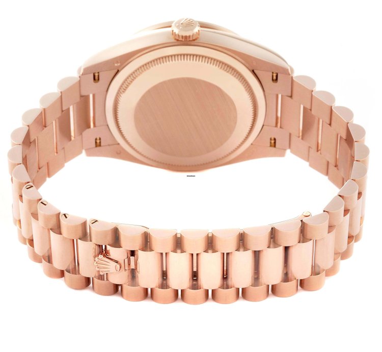 Rolex Day-date 36 President Day Date Rose Gold Green Aventurine Diamond Watch 128345 Unworn