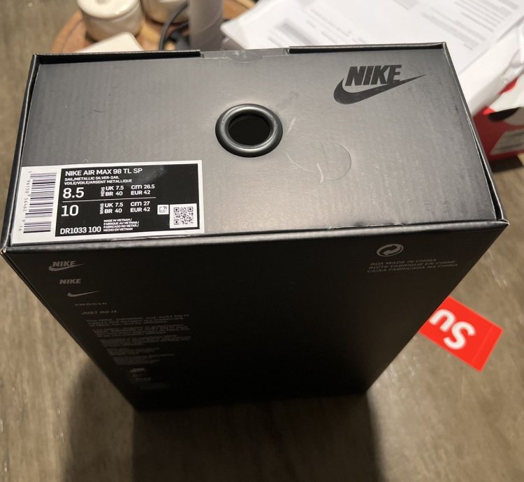 Supreme Nike Air Max 98 Tl Sp White 8 5