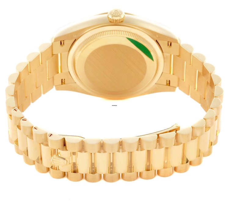 Rolex Day-date 36 President Day-date Yellow Gold Green Diamond Dial Mens Watch 128238 Unworn 2024