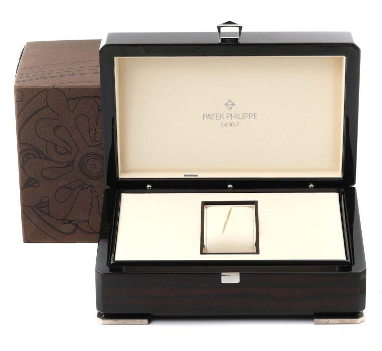 Patek Philippe Calatrava White Gold Blue Dial Diamond Ladies Watch 4978
