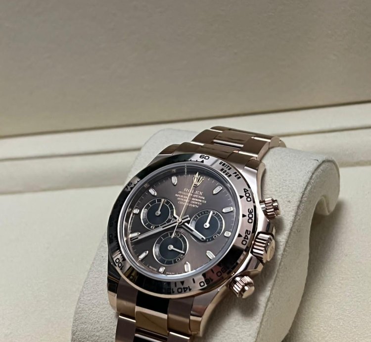 Rolex Daytona 2022 Rose Gold Daytona Cosmograph Chocolate Dial Unworn Box And Papers 116505