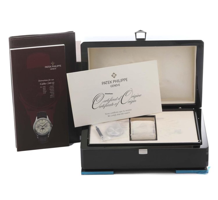 Patek Philippe Calatrava White Gold Grand Complications Watch 5140g Box Papers