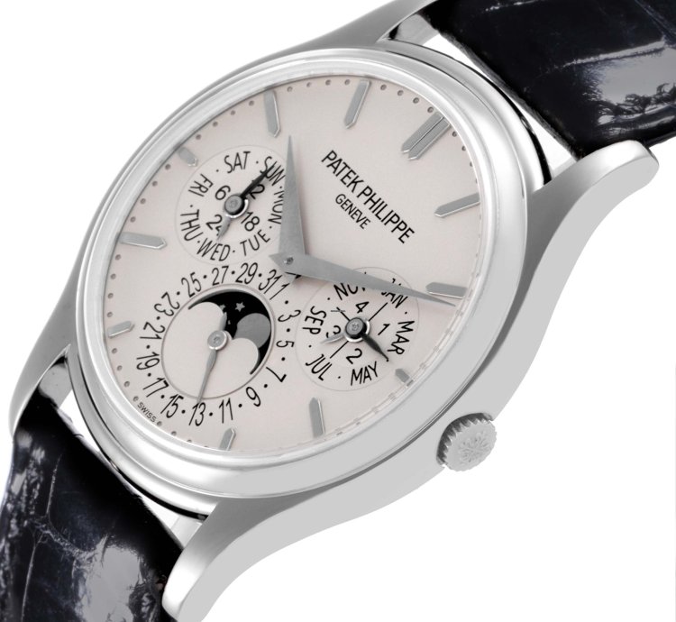 Patek Philippe Calatrava White Gold Grand Complications Watch 5140g Box Papers