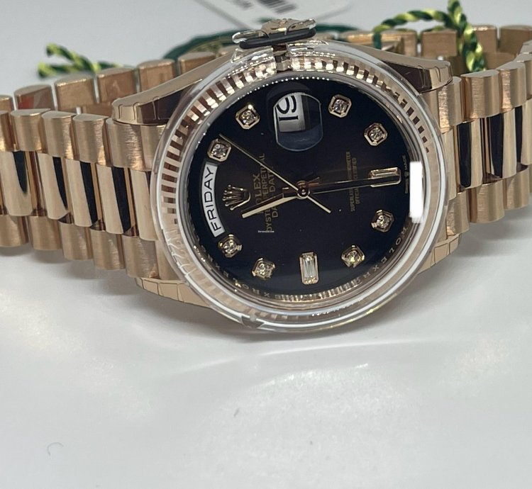 Rolex Day-date 36 President New Chocolate Dial Diamonds