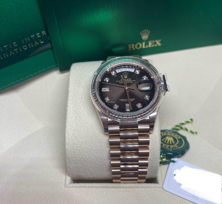 Rolex Day-date 36 President New Chocolate Dial Diamonds
