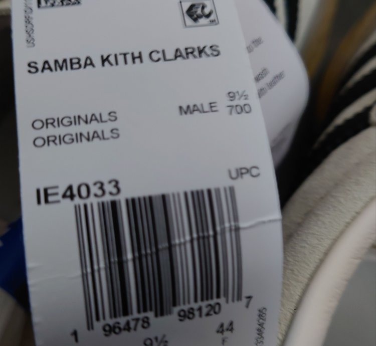 Adidas Ronnie Fieg Clarks 8th Street Samba White Black
