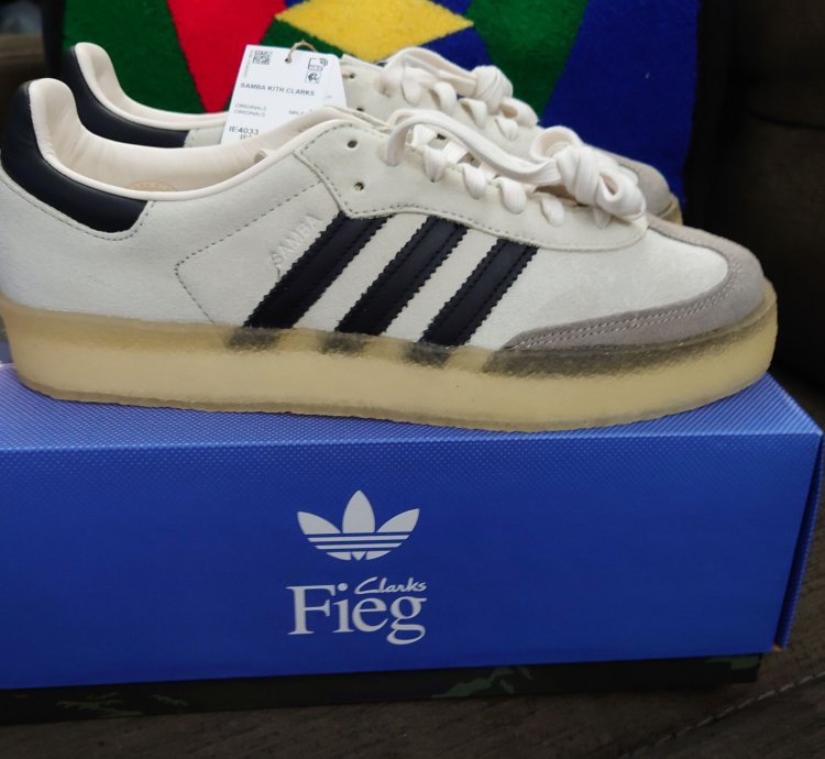 Adidas Ronnie Fieg Clarks 8th Street Samba White Black