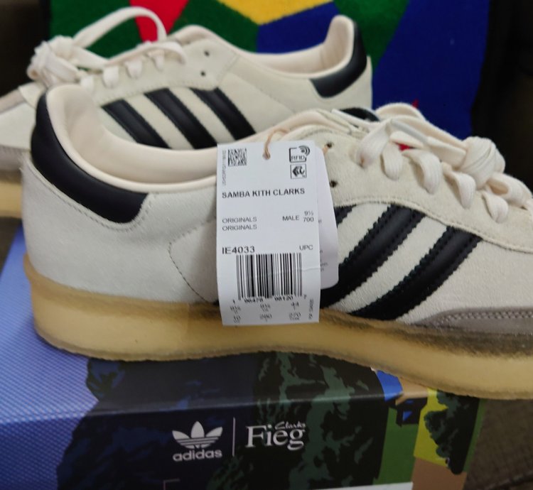 Adidas Ronnie Fieg Clarks 8th Street Samba White Black