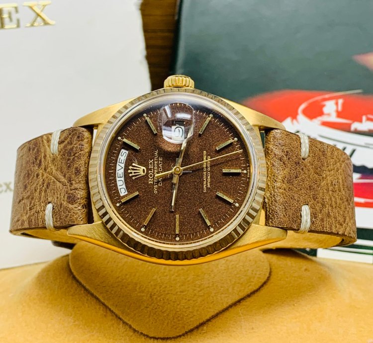 Rolex Day-date 36 President Yellow Gold 1803 Rare Confetti Dial Full Set