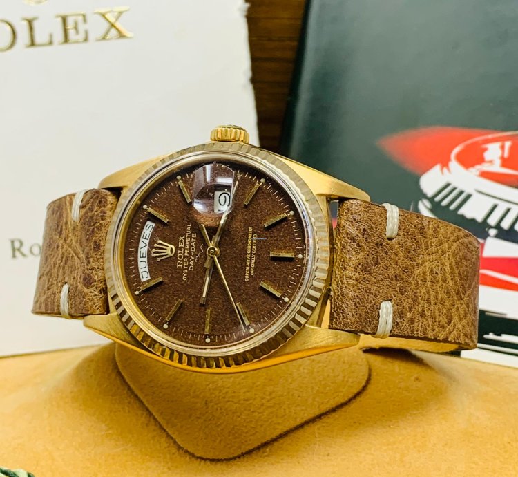 Rolex Day-date 36 President Yellow Gold 1803 Rare Confetti Dial Full Set