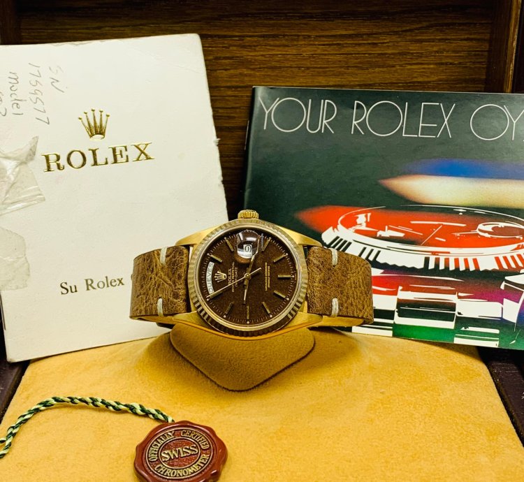 Rolex Day-date 36 President Yellow Gold 1803 Rare Confetti Dial Full Set