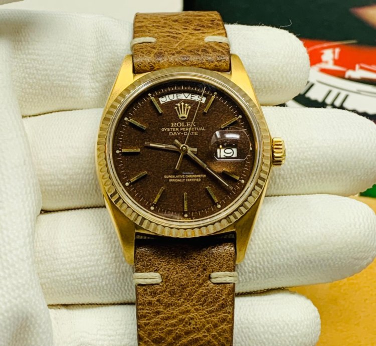 Rolex Day-date 36 President Yellow Gold 1803 Rare Confetti Dial Full Set