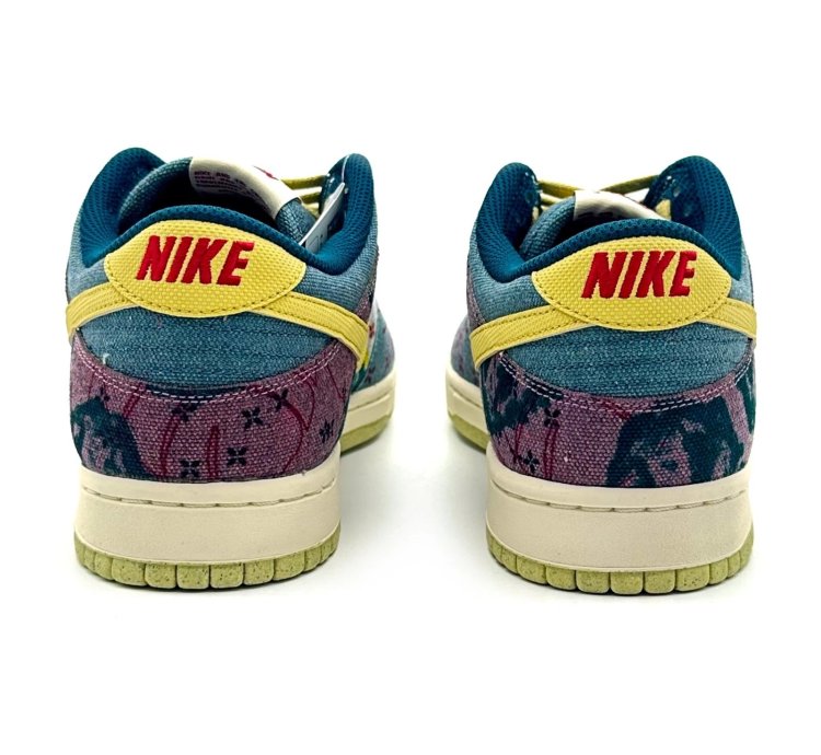 Cz9747-900 Nike Dunk Low Community Garden Midnight Turquoise Cardinal Red Lemon