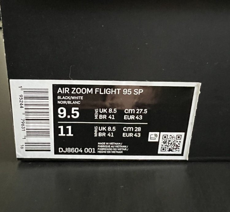 Supreme Nike Air Zoom Air Flight 95 Size 9 5 Black