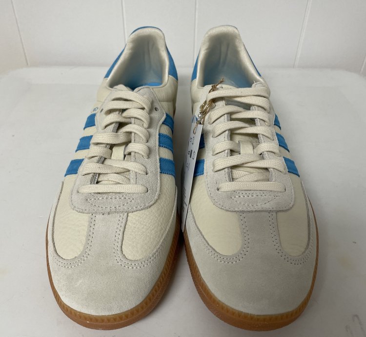 Adidas Samba Og Sporty Rich Cream Blue ie7096 Size 11