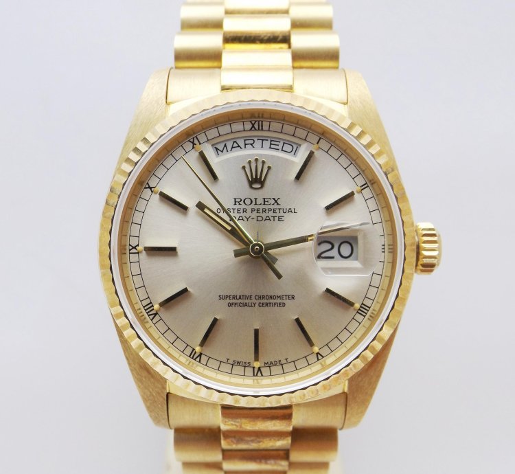 Rolex Day-date 36 Ref 18038 Nos New Old Stock Full Set 1986 Unique