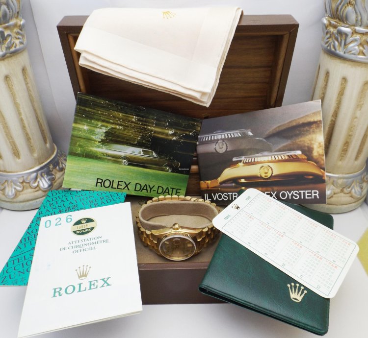 Rolex Day-date 36 Ref 18038 Nos New Old Stock Full Set 1986 Unique