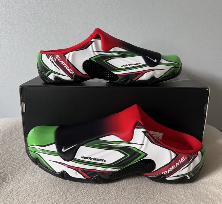 Supreme Nike Clogposite In White Green