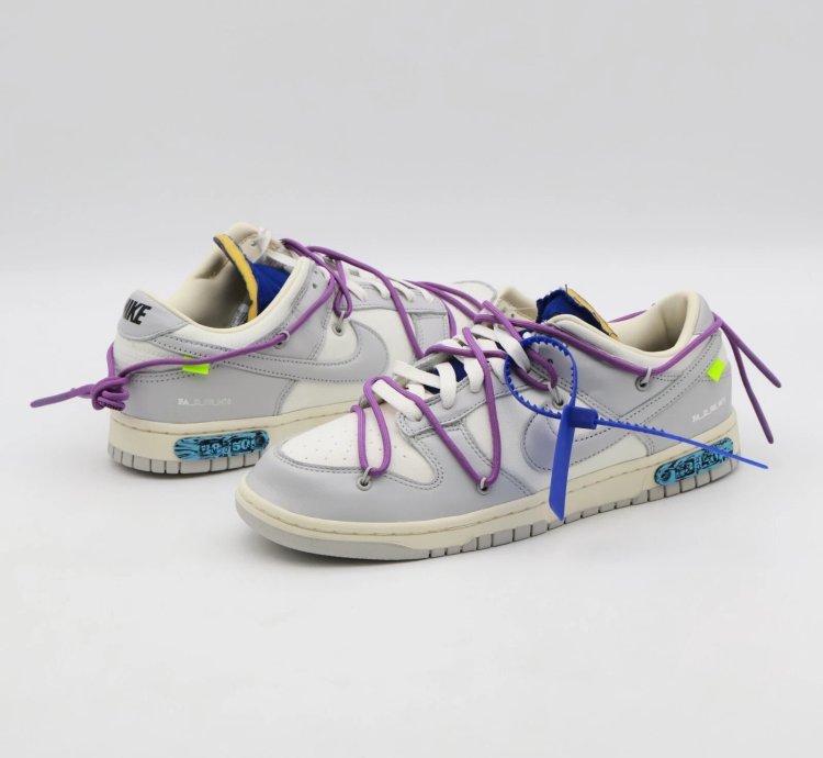 Dm1602-107 Off-white Nike Dunk Low Sail Neutral Gray Lot 48 Of 50