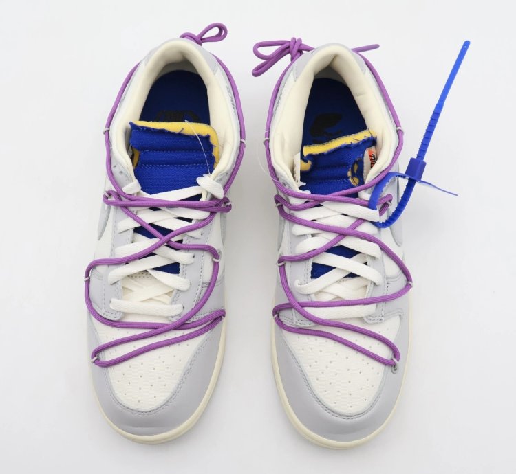 Dm1602-107 Off-white Nike Dunk Low Sail Neutral Gray Lot 48 Of 50
