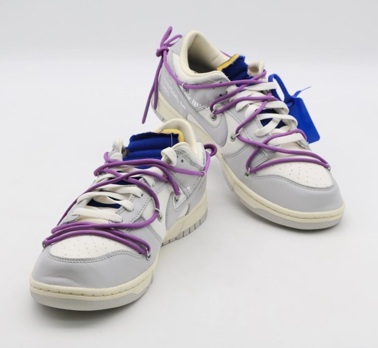 Dm1602-107 Off-white Nike Dunk Low Sail Neutral Gray Lot 48 Of 50