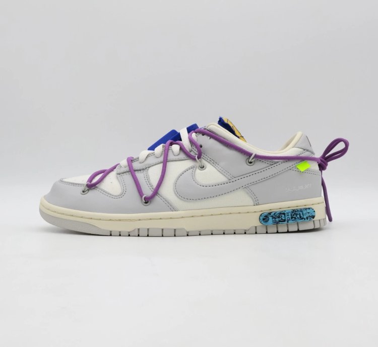 Dm1602-107 Off-white Nike Dunk Low Sail Neutral Gray Lot 48 Of 50