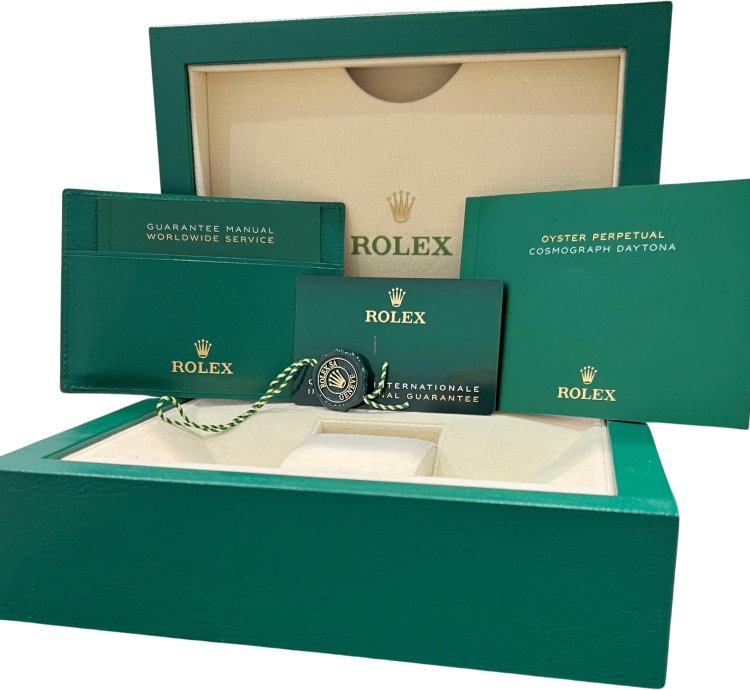Rolex Daytona 2023 New Papers Rolex Daytona Cosmograph 18k Rose Sundust Oysterflex 126515 Box