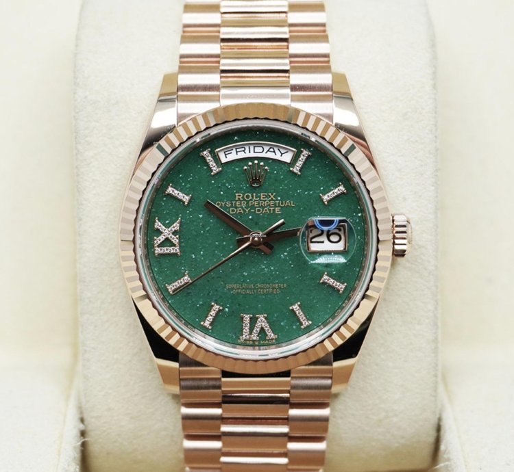 Rolex Day-date 36 Rose Aventurin Aventurine 2024 Neu Full Set