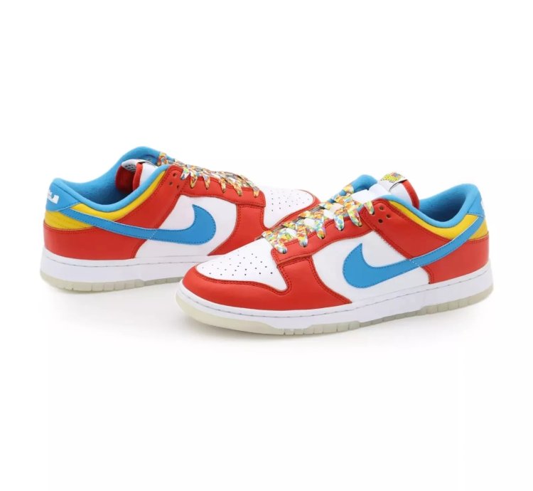 Dh8009-600 Nike Dunk Low Lebron James Fruity Pebbles Habanero Red