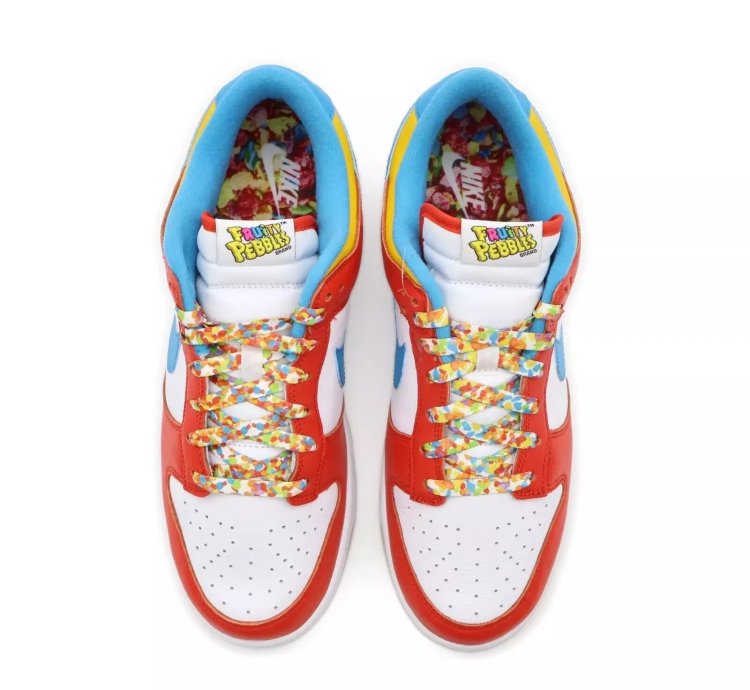 Dh8009-600 Nike Dunk Low Lebron James Fruity Pebbles Habanero Red