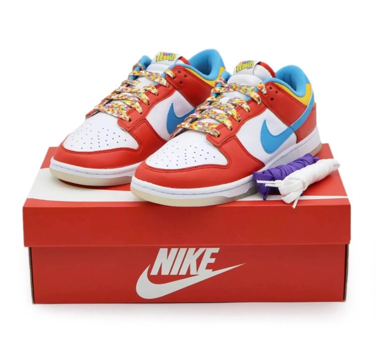 Dh8009-600 Nike Dunk Low Lebron James Fruity Pebbles Habanero Red