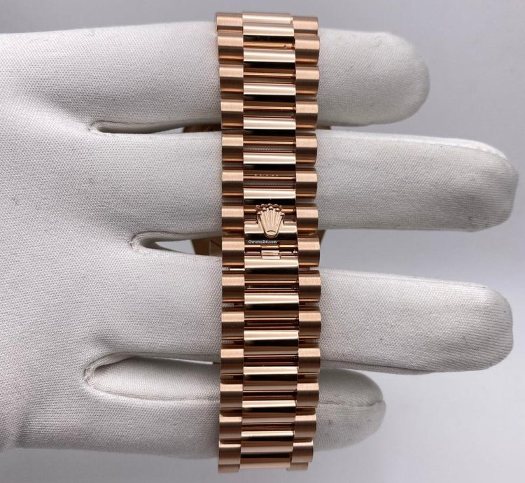Rolex Day-date 36 Rose Gold Diamond Bezel Eisenkiesel Diamond Dial