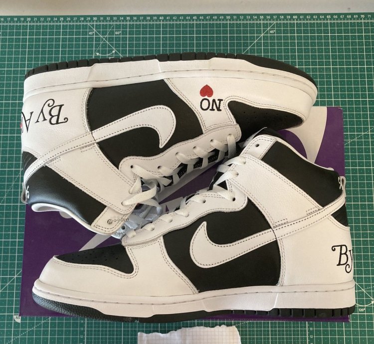 Supreme Nike Dunk High By Any Means New White Us 10 5