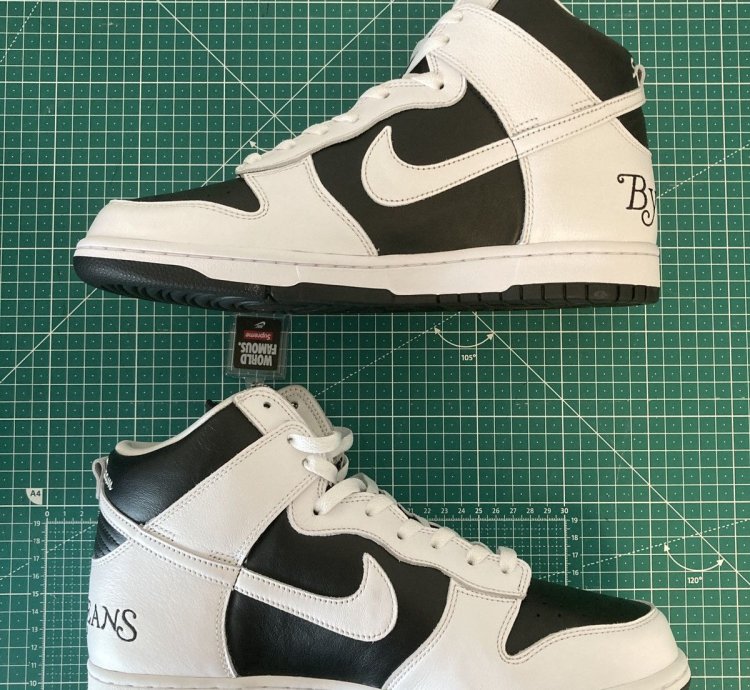 Supreme Nike Dunk High By Any Means New White Us 10 5