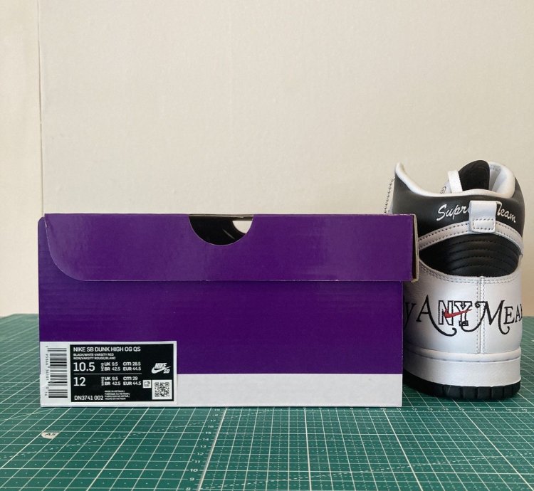 Supreme Nike Dunk High By Any Means New White Us 10 5