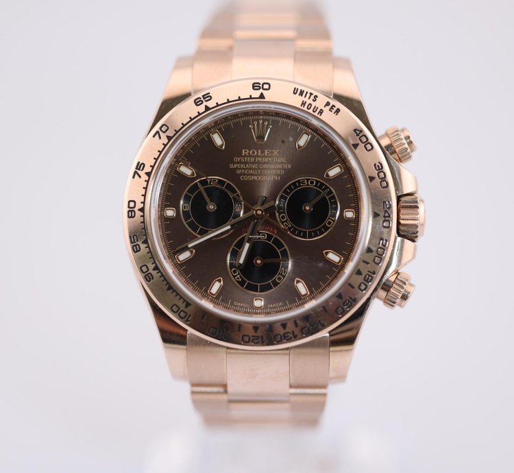 Rolex Daytona 2023 Rolex Daytona Rose Gold Chocolate Dial 116505