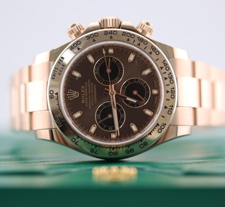 Rolex Daytona 2023 Rolex Daytona Rose Gold Chocolate Dial 116505