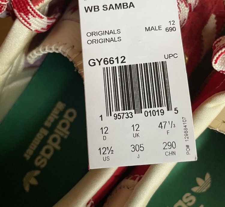 Adidas Samba Wales Bonner Red White 12 5 New Never Worn