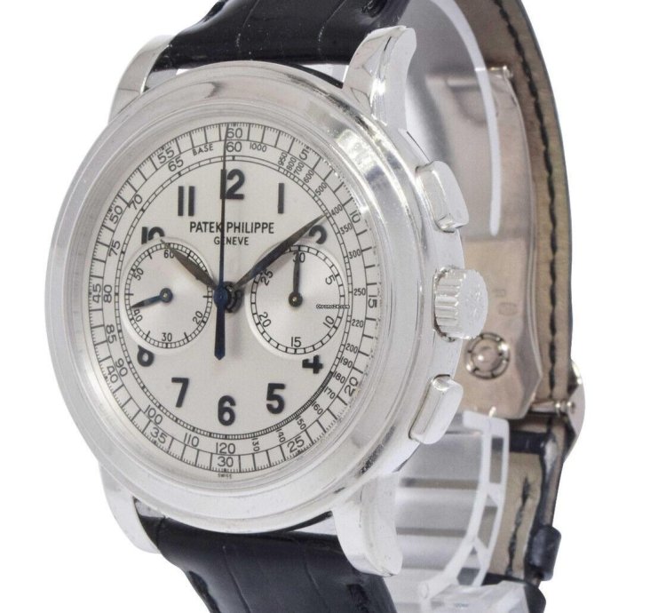 Patek Philippe Chronograph 5070 18k White Gold Mens 42mm Watch Archives 5070g