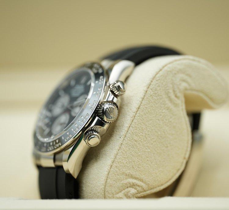 Rolex Daytona 2023 White Gold Daytona Oysterflex Black Dial New Release Box Papers 126519ln
