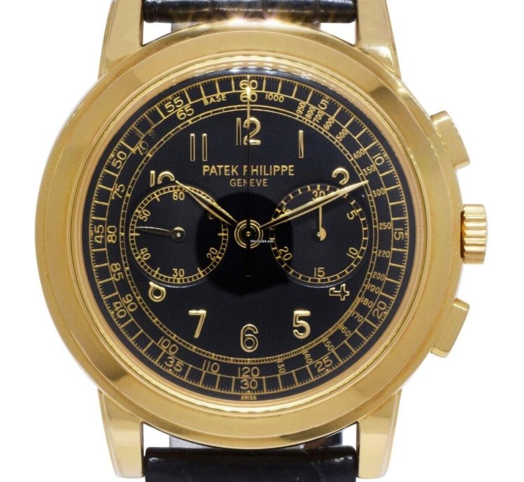 Patek Philippe Chronograph 5070 18k Yellow Gold Mens 42mm Watch 5070j