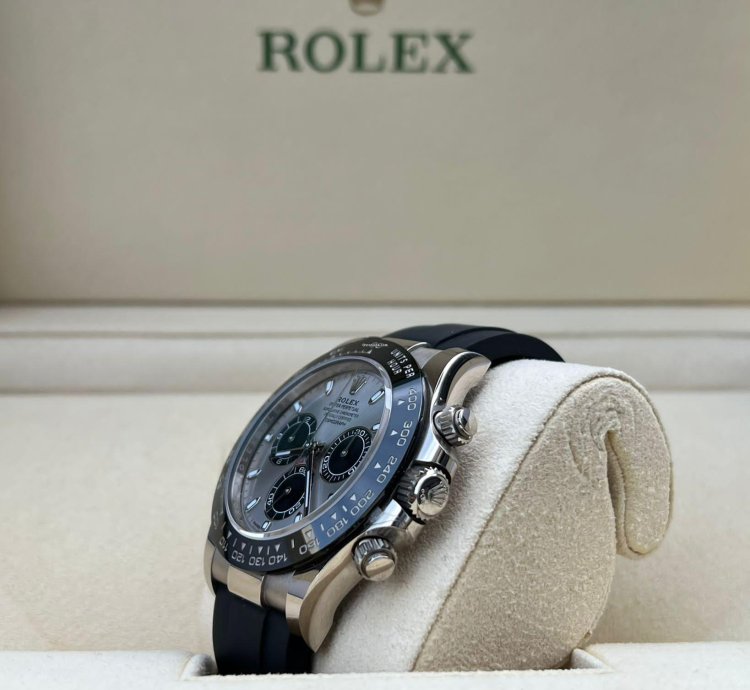Rolex Daytona 2023 White Gold Daytona Oysterflex Grey Dial Unworn Box And Papers 116519ln