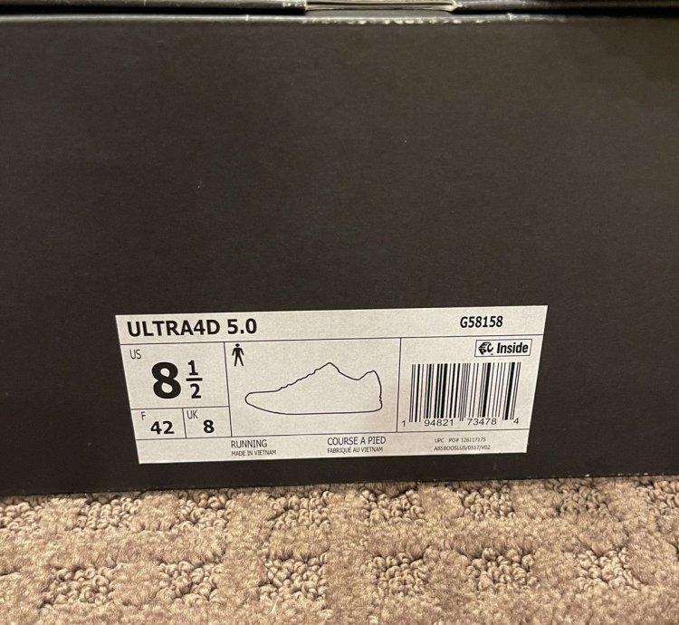 Adidas Ultra 4d Core Black Cloud White