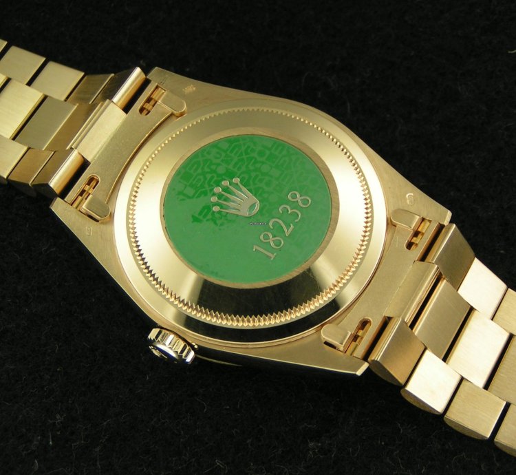 Rolex Day-date 36 Un-worn Boxes Papers Champagne Diamond Dial Fluted Bezel 18238