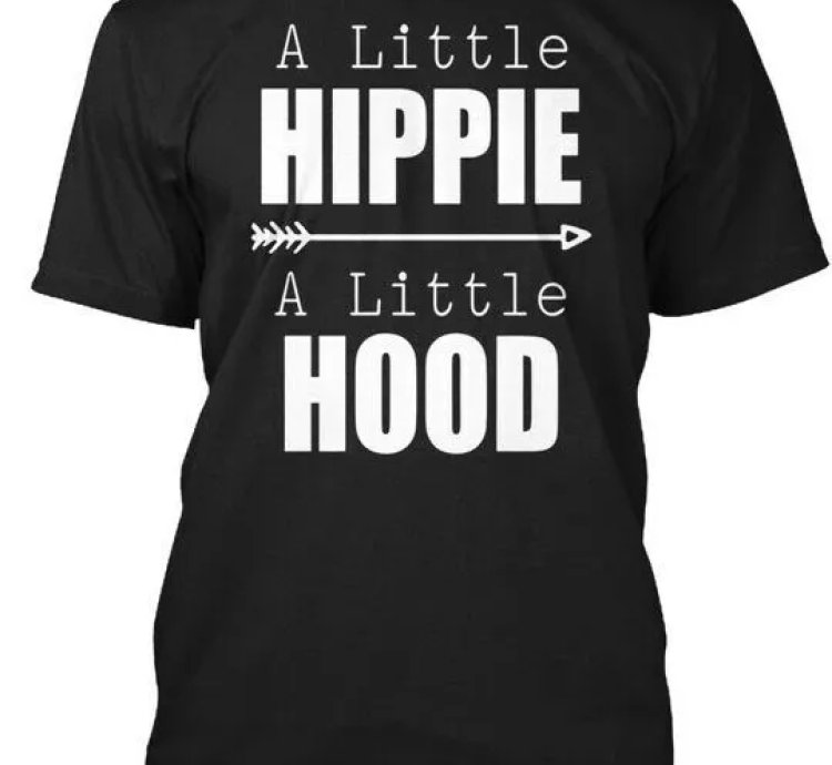 A Little Hippie Liitle Hood T-shirt Made In The Usa Size S To 5xl