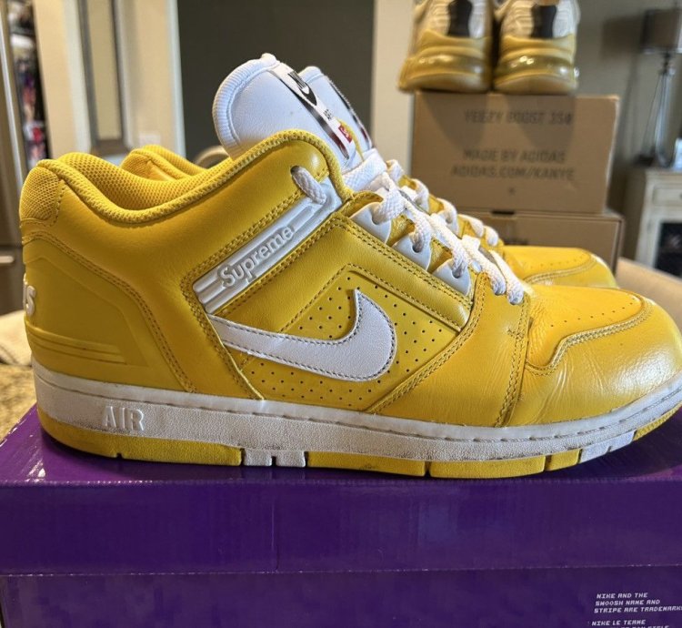 Nike Sb Supreme Air Force 2 Yellow