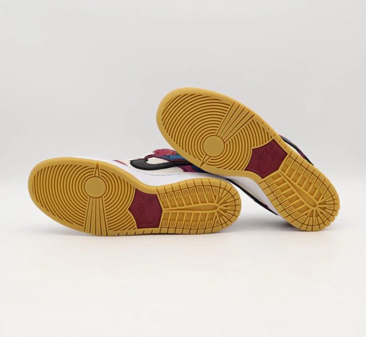 Dh7695-600 Nike Sb Dunk Low Pro Parra Abstract Art Fire Pink Gym Red Mocha Blue