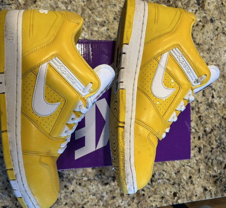 Nike Sb Supreme Air Force 2 Yellow