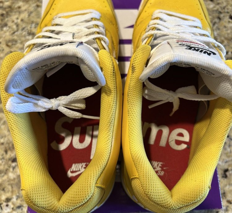 Nike Sb Supreme Air Force 2 Yellow
