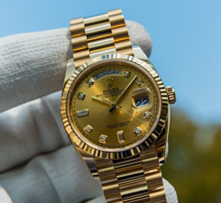Rolex Day-date 36 Unworn 2023 Day-date 36 Gold Diamond Dial 128238